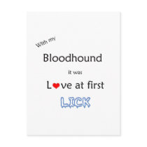 Bloodhound Lick Design Postcard
