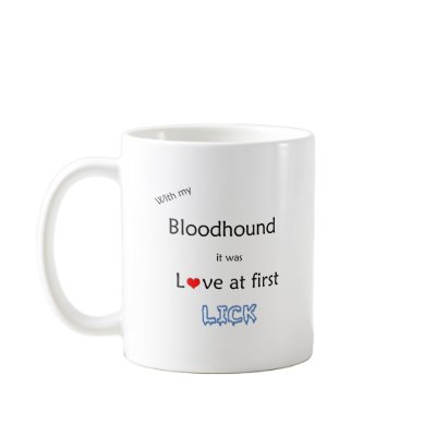 Bloodhound Love at First Lick Coffee Mugs by GreyWolfCreation