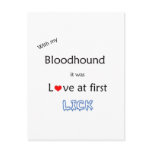 Bloodhound Love at First Lick postcards