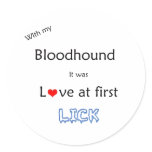 Bloodhound Love at First Lick - Sticker