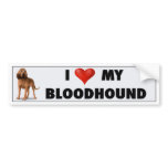Bloodhound - Love Bumpersticker Bumper Stickers