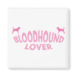 Bloodhound Lover (pink) Fridge Magnets