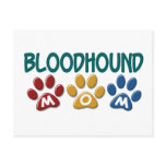 BLOODHOUND MOM Paw Print postcards