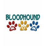 BLOODHOUND MOM Paw Print t-shirts