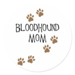 Bloodhound Mom Round Stickers