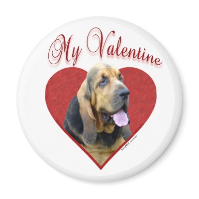 Bloodhound My Valentine - Magnet by GreyWolfCreation