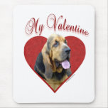Bloodhound My Valentine mousepads