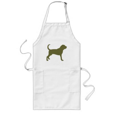 Bloodhound (olive green) apron by dogsandhorses