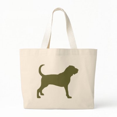 Bloodhound (olive green) canvas bags by dogsandhorses