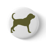 Bloodhound (olive green) button