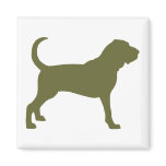 Bloodhound (olive green) refrigerator magnet