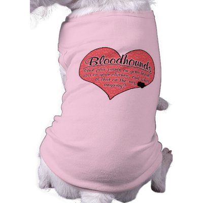 Bloodhound Paw Prints Dog Humour Doggie Tee Shirt by thatsalottadogs