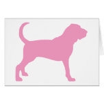 Bloodhound (pink) greeting card