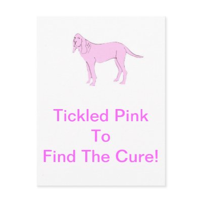 Bloodhound Pink Dog Post Cards by walkandbark