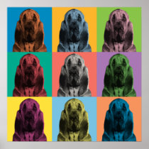 Bloodhound Pop-Art Poster