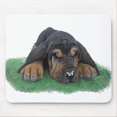 bloodhound puppy mousemats by Cazzies_Creations