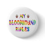 Bloodhound Rules Fun Pinback Button