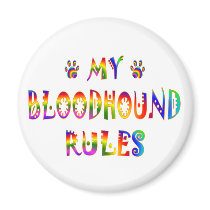 Bloodhound Rules Fun Refrigerator Magnets