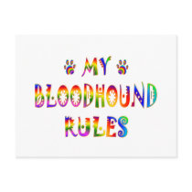 Bloodhound Rules Fun Post Card