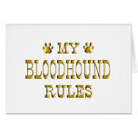 Bloodhound Rules Gold Greeting Cards
