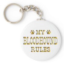 Bloodhound Rules Gold Keychains