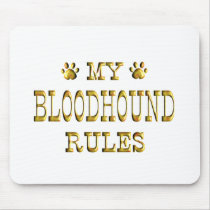 Bloodhound Rules Gold Mousepad