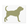 Bloodhound (sage green) postcards