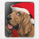 Bloodhound Santa Gifts mousepads