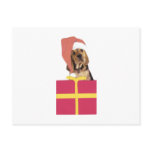 Bloodhound Santa Hat postcards