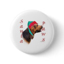 Bloodhound Santa Paws buttons