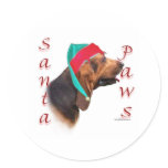 Bloodhound Santa Paws Round Stickers