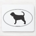 Bloodhound Silhouette mousepads