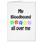 Bloodhound Walks Design Greeting Cards