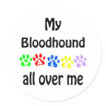 Bloodhound Walks Design Stickers