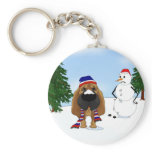 Bloodhound Winter Scene