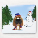 Bloodhound Winter Scene
