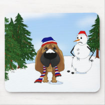 Bloodhound Winter Scene