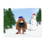 Bloodhound Winter Scene