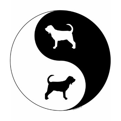 Bloodhound Yin Yang T-shirts by dogwiregifts