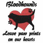 Bloodhounds Leave Paw Prints Embroidered Hoodie