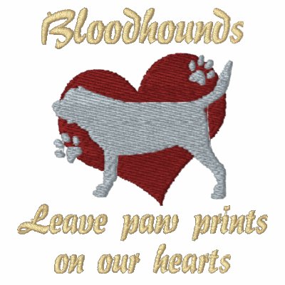 Bloodhounds Leave Paw Prints Hoodie by MenagerieMayhem