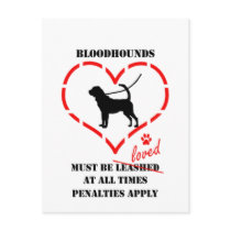Bloodhounds Must Be Loved Postcard