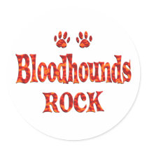 Bloodhounds Rock Round Stickers