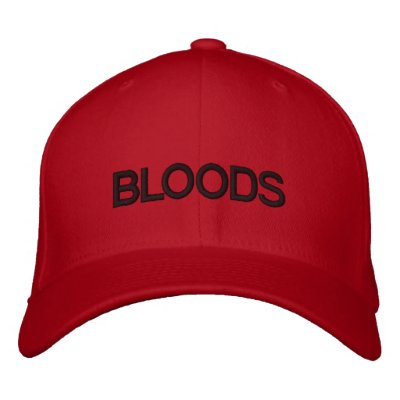BLOODS HAT EMBROIDERED HATS by JOGGAHS