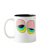 bloodshot eyes customisable coffee mug