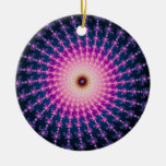 Bloodshot Fractal Swirl Christmas Tree Ornaments