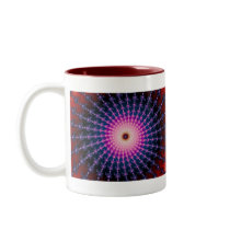 Bloodshot Fractal Swirl Coffee Mugs