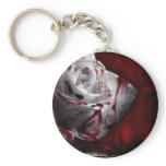 Bloodstained White Rose Key Chains