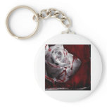 Bloodstained White Rose Keychains