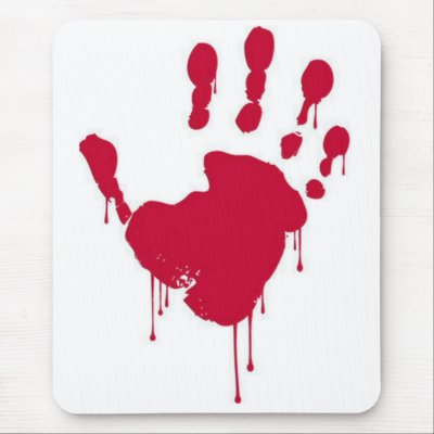 Bloody 5 Mousepad by broomnhammer